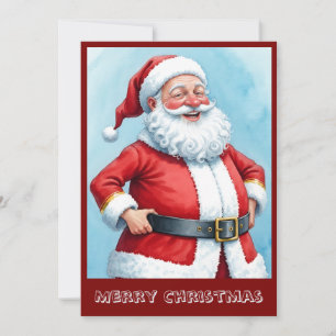 Trendy Modern Funny Merry Christmas Script Holiday Card