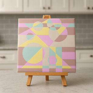 Trendy Modern Geometric Pastel Changeable Colours  Tile
