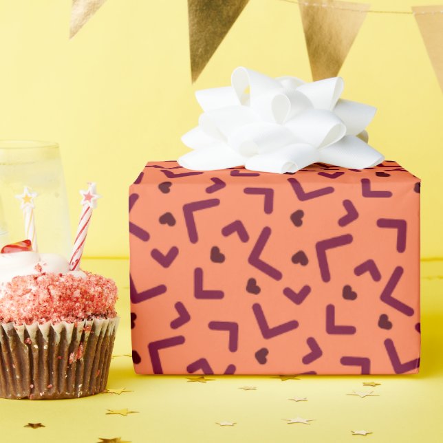 Trendy modern gift wrapping paper (Birthday Party)