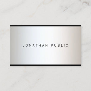 Trendy Modern Glamour Professional Creative Plain Business Card