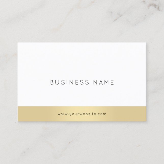 Trendy Modern Gold Simple Design Elegant Template Business Card (Front)