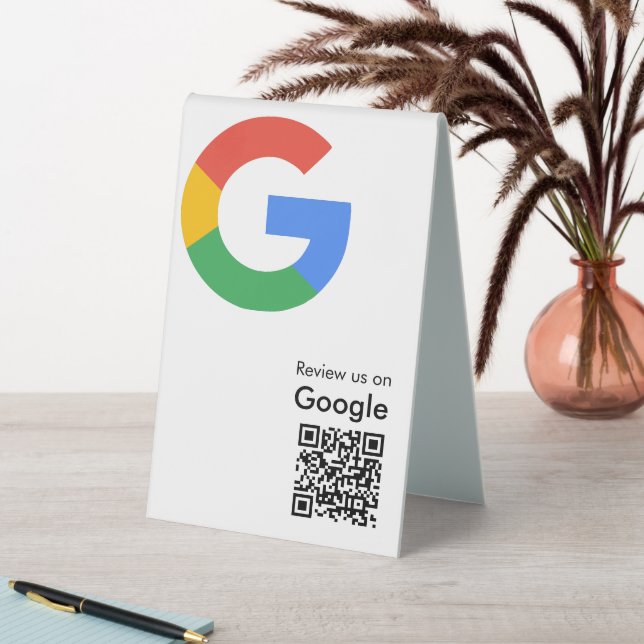 Trendy Modern Google Review QR Code (In SItu (Table))