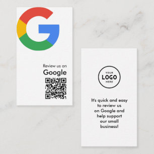 Trendy Modern Google Review QR Code Enclosure Card