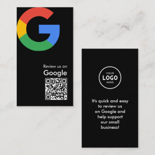 Trendy Modern Google Review QR Code Enclosure Card