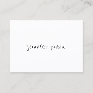 Trendy Modern Hand Script Name Simple Template Business Card