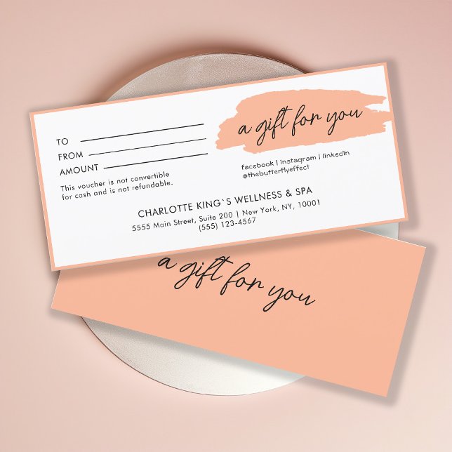 Trendy, modern, handwriting, coral business  (Trendy, modern, handwriting, coral business.)