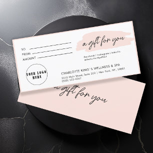 Trendy, modern, handwriting, logo, light-pink