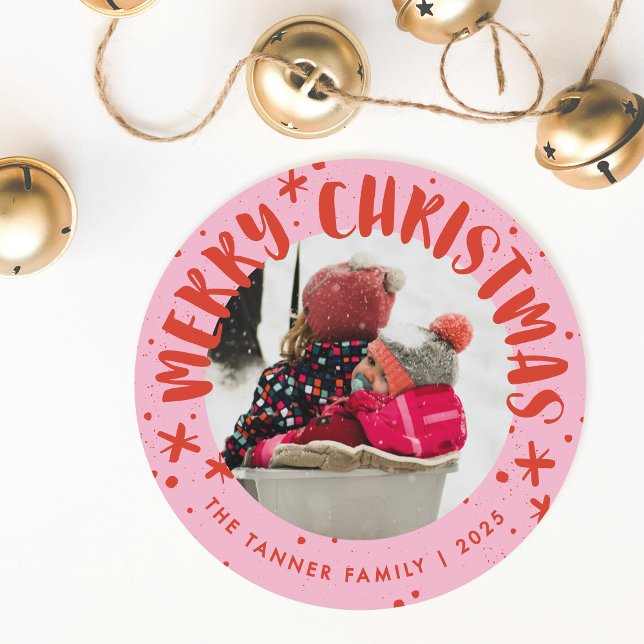 Trendy Modern Handwritten Christmas Photo Card (Creator Uploaded)