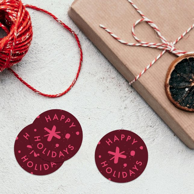 Trendy Modern Handwritten Happy Holidays Sticker (Creator Uploaded)