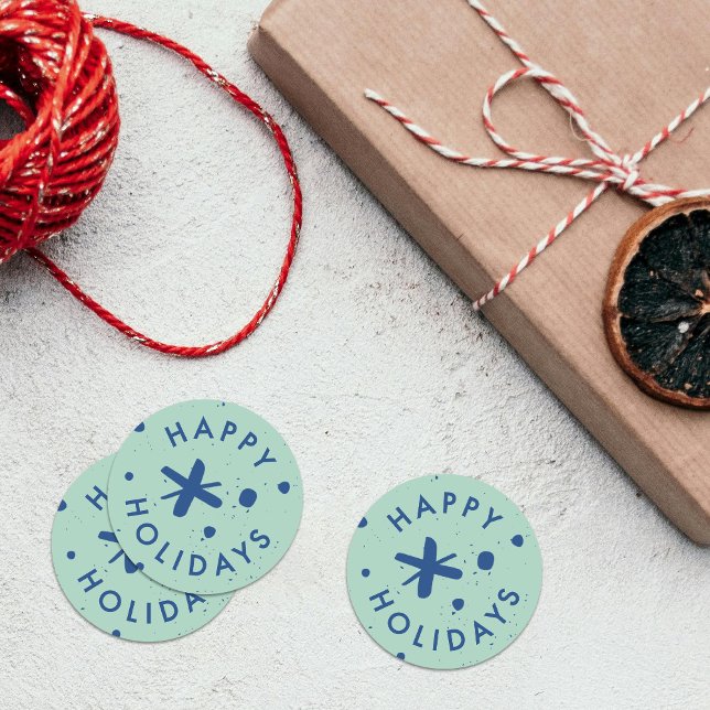 Trendy Modern Handwritten Happy Holidays Sticker (Creator Uploaded)