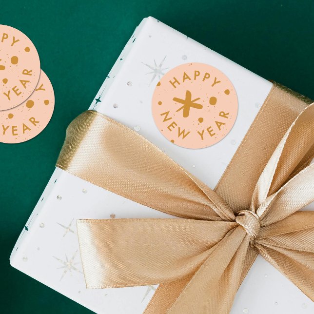 Trendy Modern Handwritten Happy New Year Sticker (Creator Uploaded)