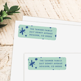 Trendy Modern Handwritten Holiday Address Label