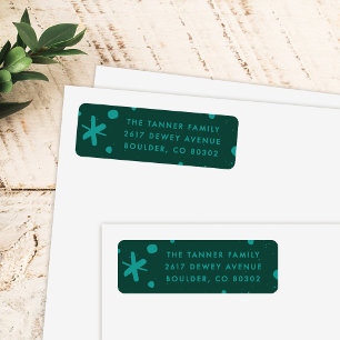 Trendy Modern Handwritten Holiday Address Label