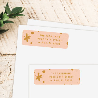 Trendy Modern Handwritten New Year Address Label