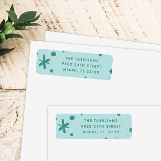 Trendy Modern Handwritten New Year Address Label