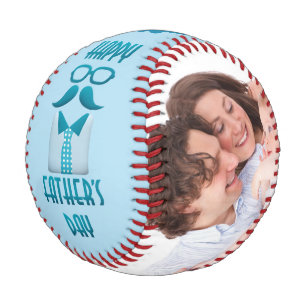 Trendy Modern Hipster Father's Day Custom Photo Baseball