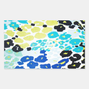 Trendy Modern Leopard Pattern Rectangular Sticker