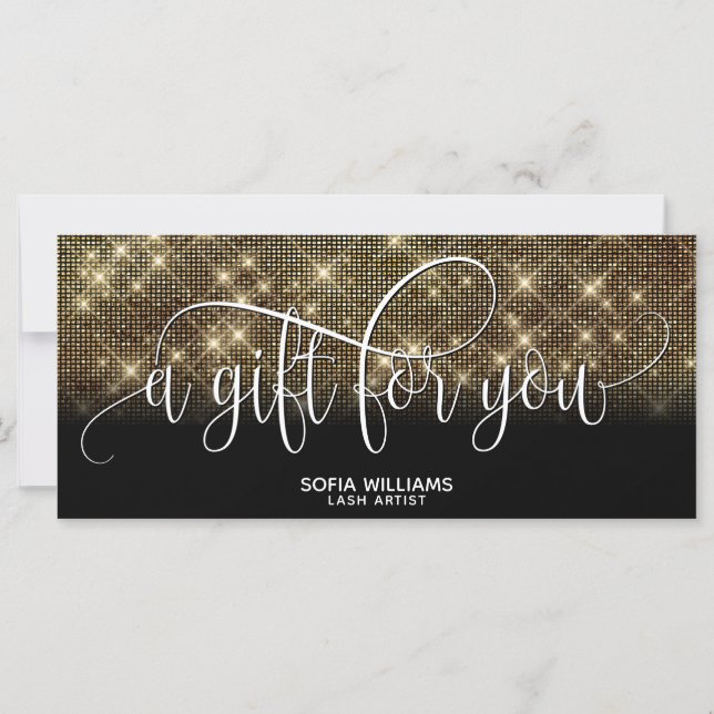 trendy modern luxury gold Certificate Gift Card (Front)
