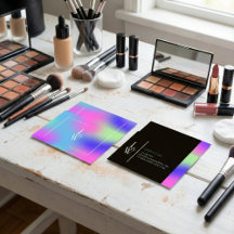 Trendy Modern Makeup Artist Colourful Gradient