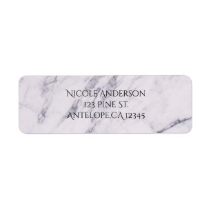 Trendy Modern Marble Elegant Wedding Invitation