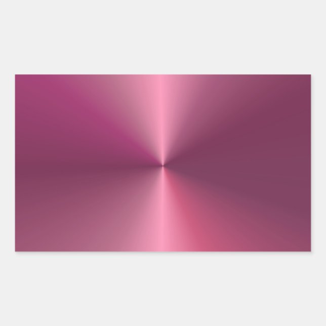 Trendy Modern Metallic Look Blank Elegant Pink Rectangular Sticker (Front)