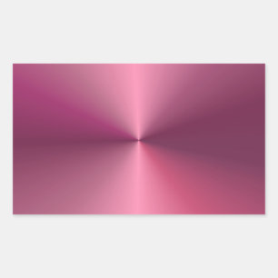 Trendy Modern Metallic Look Blank Elegant Pink Rectangular Sticker