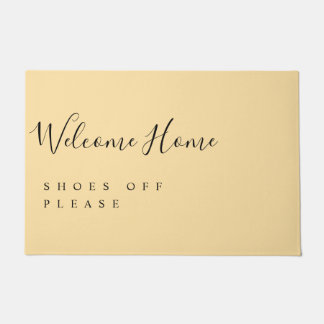 Trendy Modern Minimal Welcome Shoes Off  Doormat
