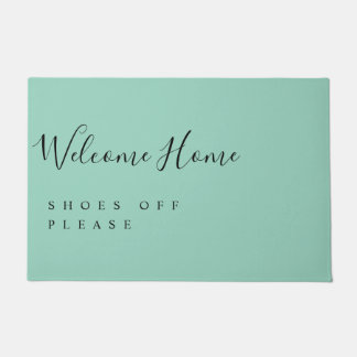 Trendy Modern Minimal Welcome Shoes Off  Doormat