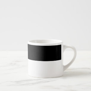 Trendy modern minimalist black and white espresso cup