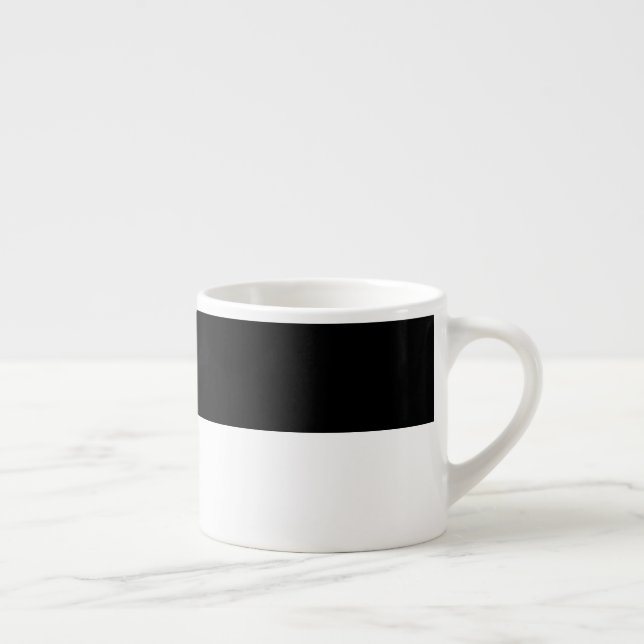 Trendy modern minimalist black and white espresso cup (Right)