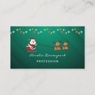Trendy modern minimalist Christmas Business Card