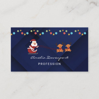 Trendy modern minimalist Christmas Business Card