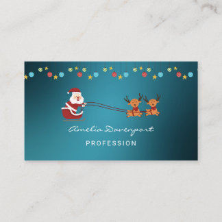 Trendy modern minimalist Christmas Business Card