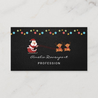 Trendy modern minimalist Christmas Business Card