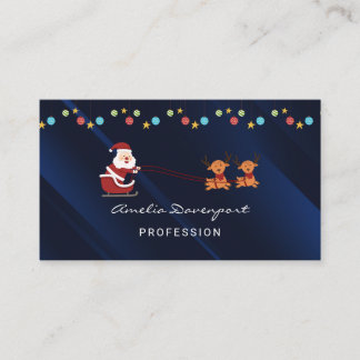 Trendy modern minimalist Christmas Business Card
