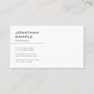 Trendy Modern Minimalist Design Elegant Plain Business Card