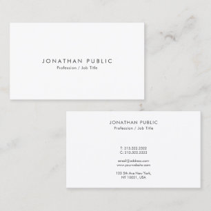 Trendy Modern Minimalist Elegant Create Your Own Business Card