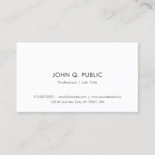 Trendy Modern Minimalist Elegant Simple Template Business Card