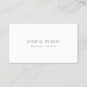 Trendy Modern Minimalist Elegant Simple Template Business Card
