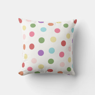 Trendy Modern Minimalist Polka Dot Throw Pillow
