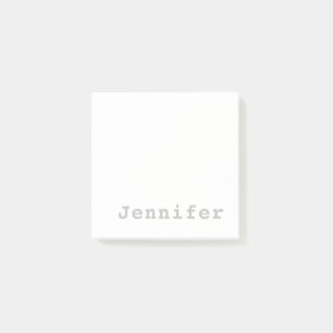 Trendy Modern Minimalist Professional Chic Name Post-it Notes
