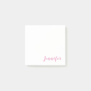 Trendy Modern Minimalist Professional Chic Pink  Post-it Notes