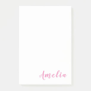 Trendy Modern Minimalist Professional Chic Pink Post-it Notes