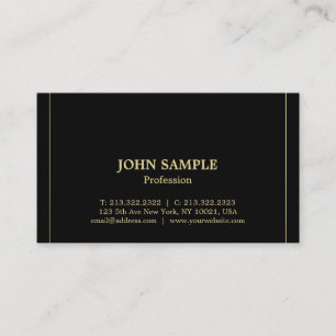 Trendy Modern Minimalistic Professional Plain Luxe Business Card