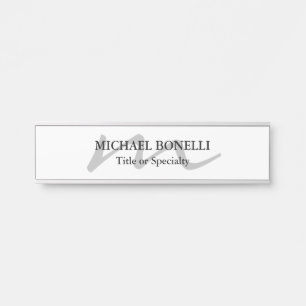 Trendy modern monogram initial professional door sign