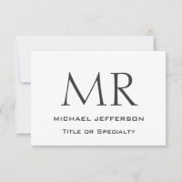 Trendy Modern Monogram Plain Minimalist