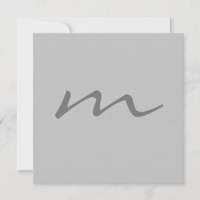 Trendy modern monogram professional grey (Front)