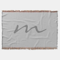 Trendy modern monogram professional grey