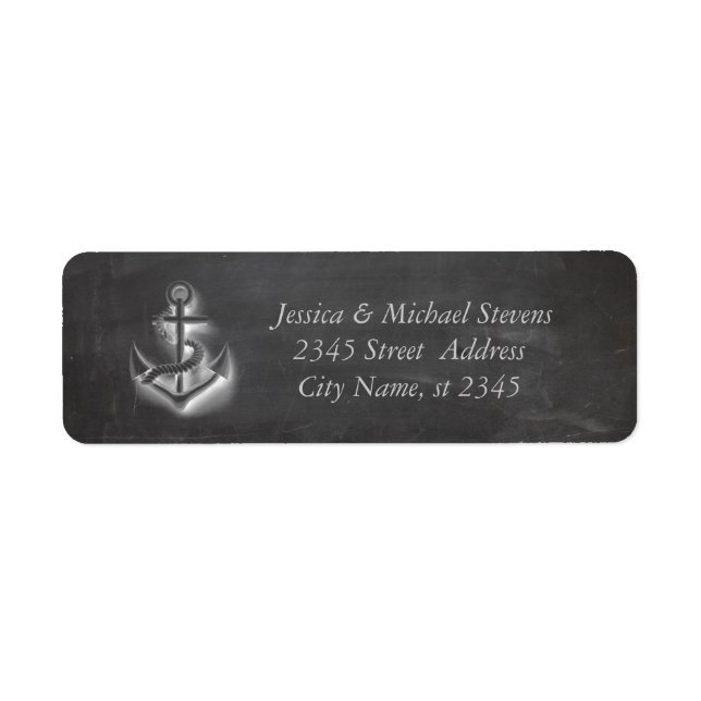 Trendy modern nautical anchor chalkboard (Front)