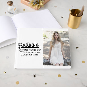 Trendy Modern Photo Class of 2022 Graduation  Guest Book